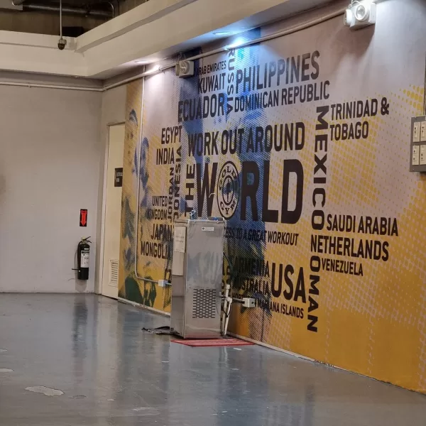Water station at Gold's Gym Vertis North