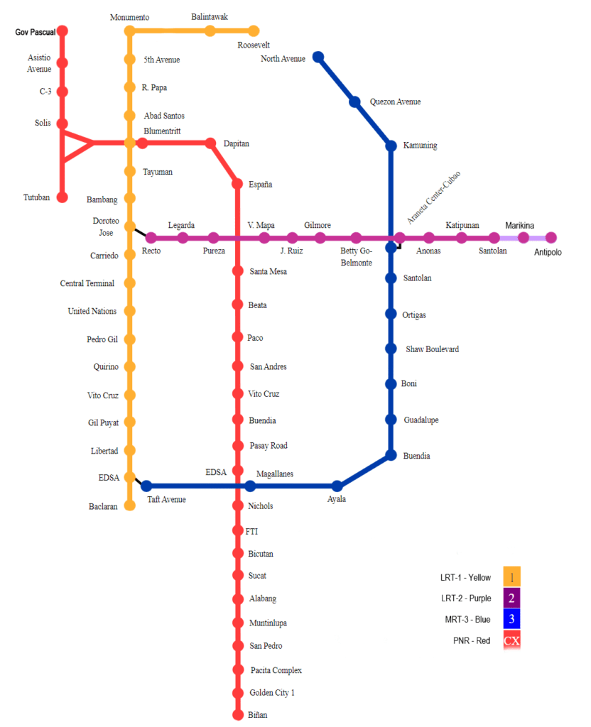 MRT LRT PNR Route Map 832x1024 