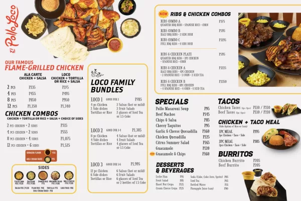 El Pollo Loco Menu