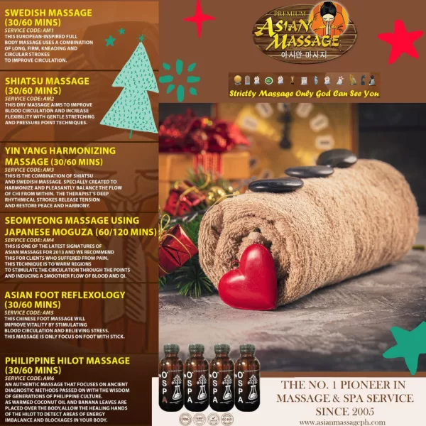 Asian Massage Menu & Services